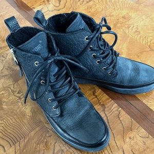 Blackstone CW96 Sneaker Boots Black Solid Leather
